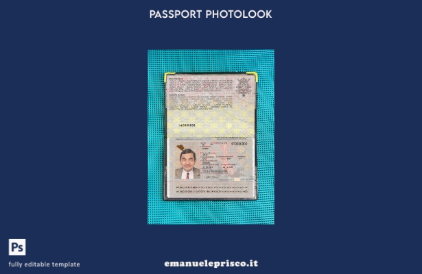 modello photolook per passaporto di emergenza belga in stile verificato